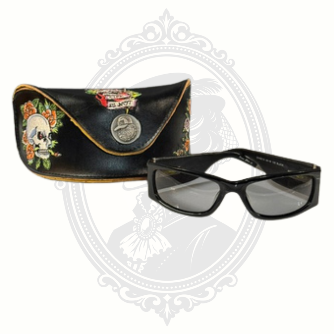 Ed Hardy Skull Sunglasses EHS015 – Leather Arms “Death Is Certain