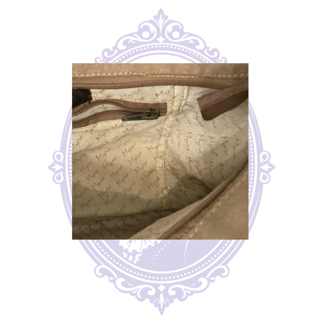 Myra Bag JFK Travel Print Canvas Tote – Tan & Gray NWT