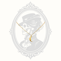 18K Gold Plated Stainless Steel Crescent Moon Charm Necklace