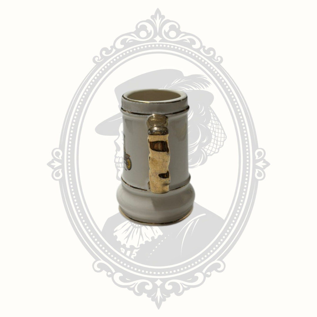 Vintage Style Ceramic Mini Stein Mug with 1908 Ford Model T Automobile Graphic