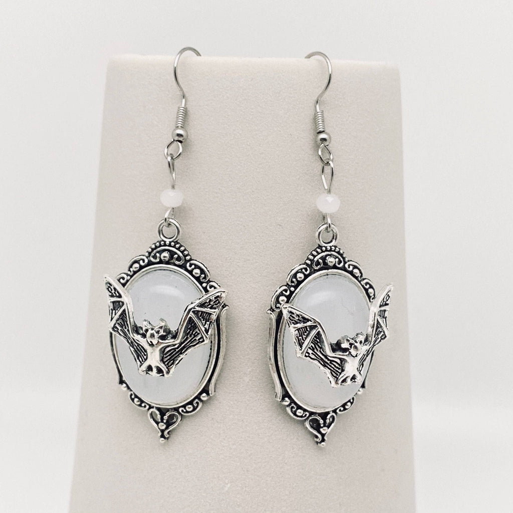 Gothic Bat Pendant Earrings - GT