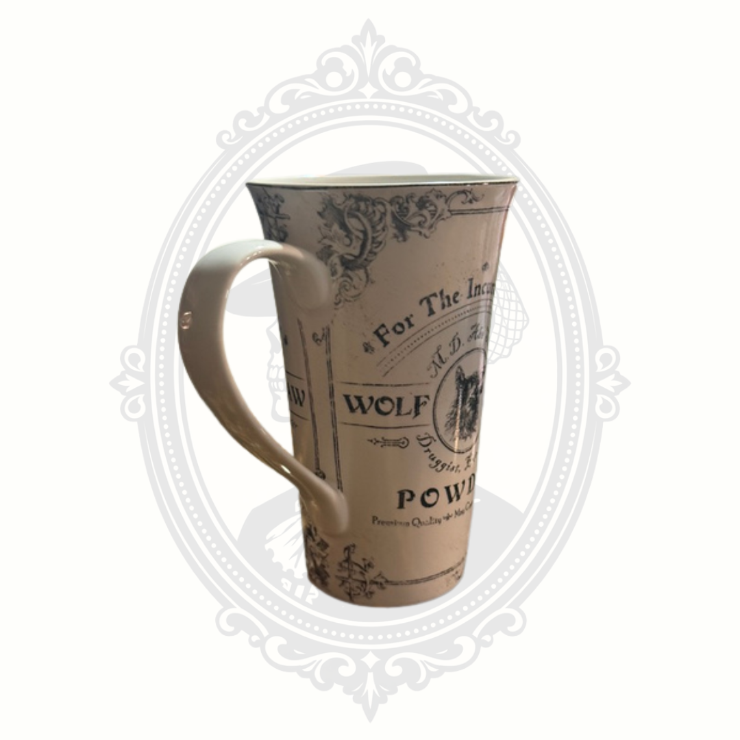 222 Fifth Hallow Apothecary Wolf Claw Powder Porcelain Latte Mug