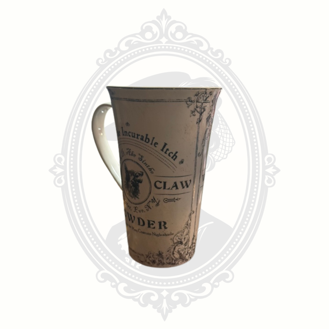 222 Fifth Hallow Apothecary Wolf Claw Powder Porcelain Latte Mug