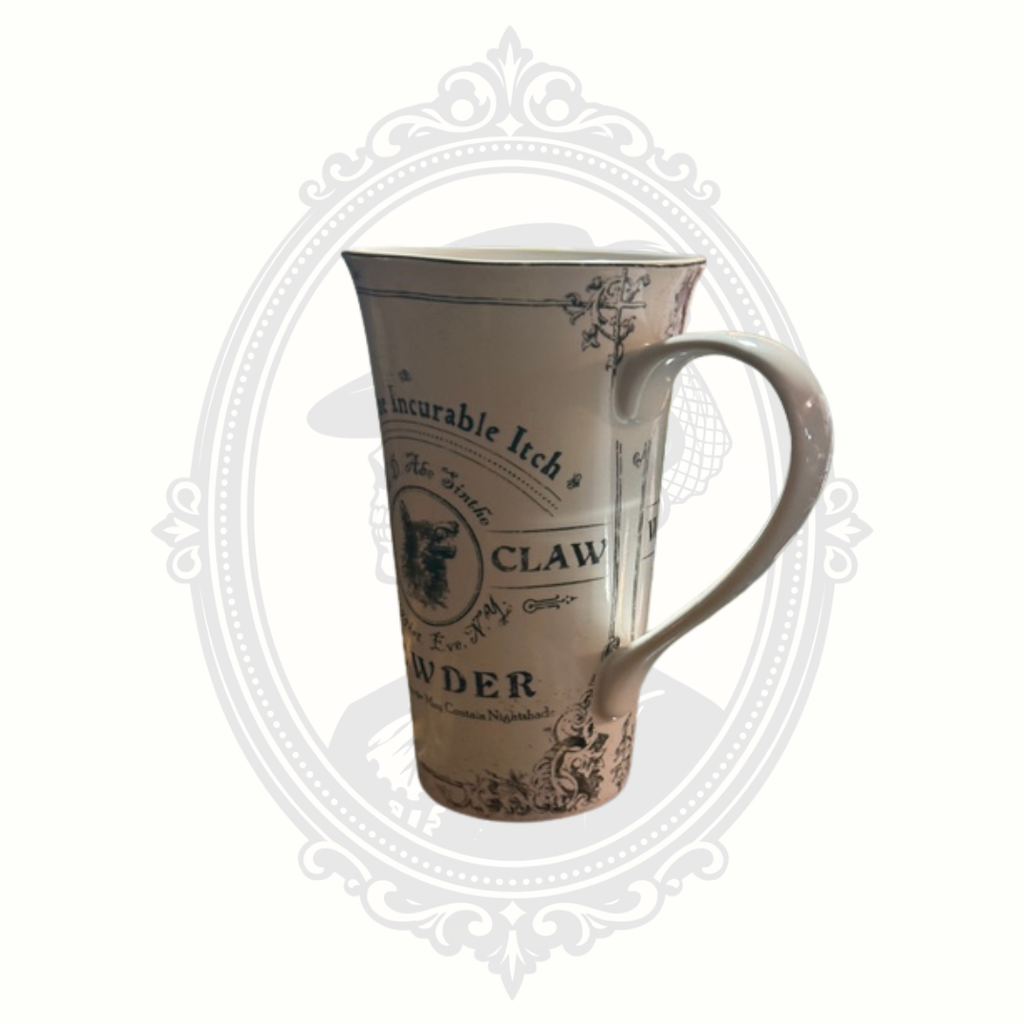 222 Fifth Hallow Apothecary Wolf Claw Powder Porcelain Latte Mug