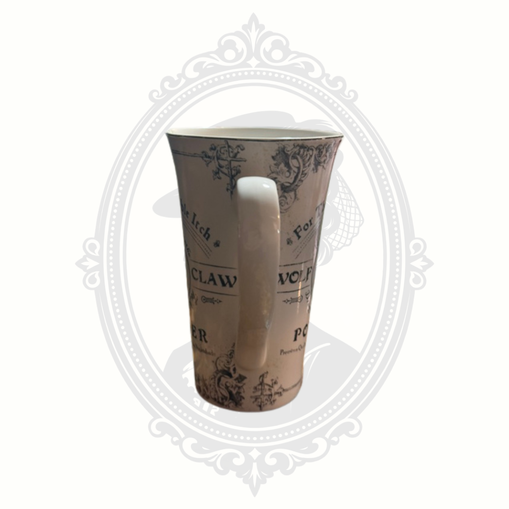 222 Fifth Hallow Apothecary Wolf Claw Powder Porcelain Latte Mug