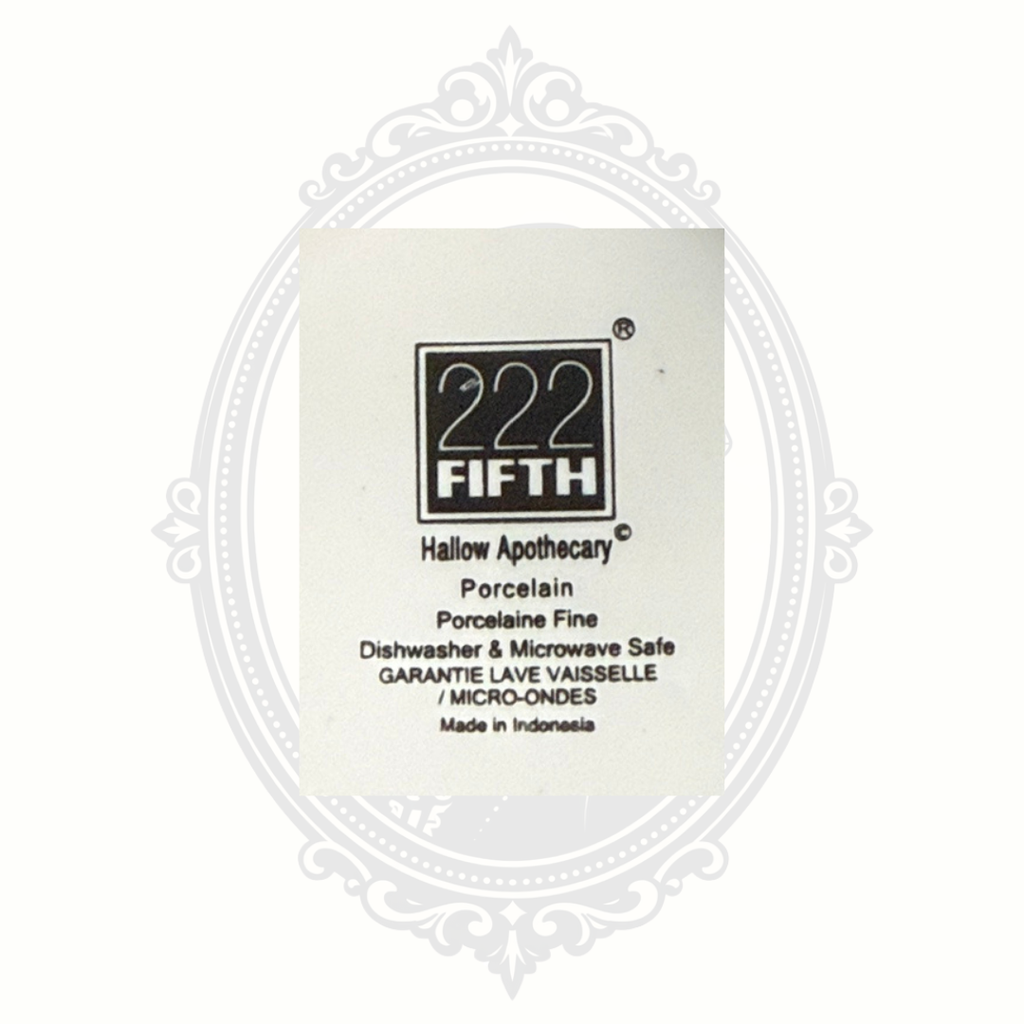 222 Fifth Hallow Apothecary Wolf Claw Powder Porcelain Latte Mug