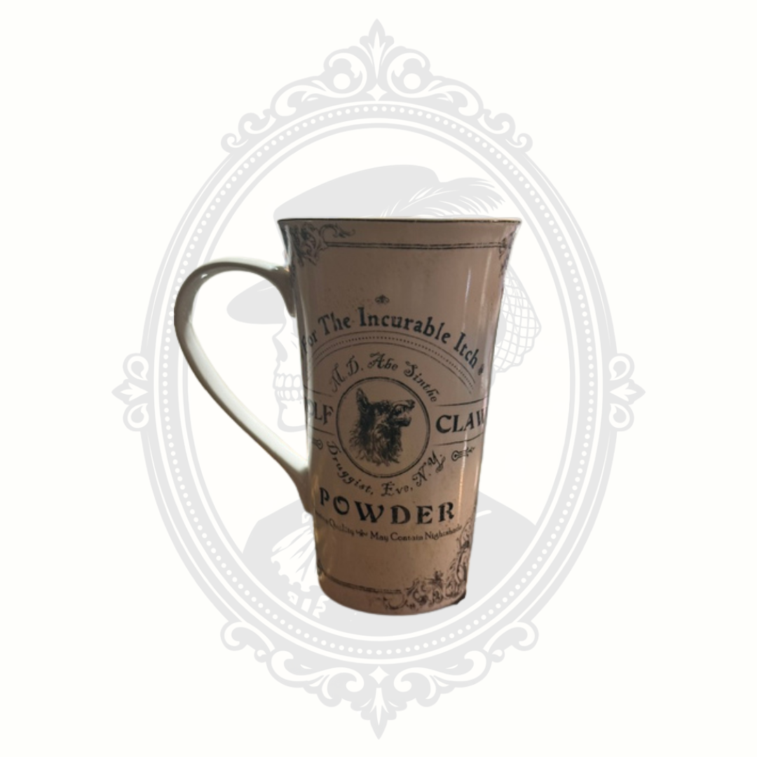 222 Fifth Hallow Apothecary Wolf Claw Powder Porcelain Latte Mug