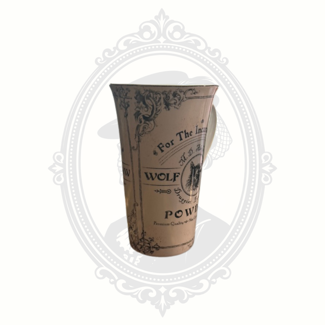 222 Fifth Hallow Apothecary Wolf Claw Powder Porcelain Latte Mug