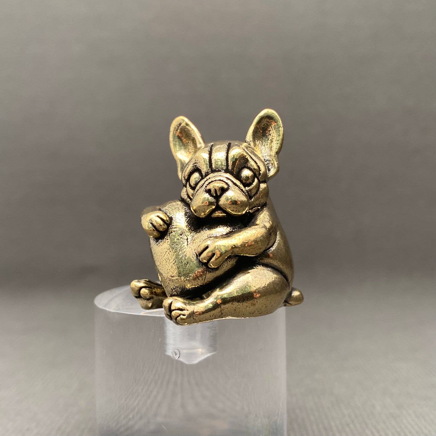 Brass Heart Bulldog Crafts Decoration Desktop Ornaments