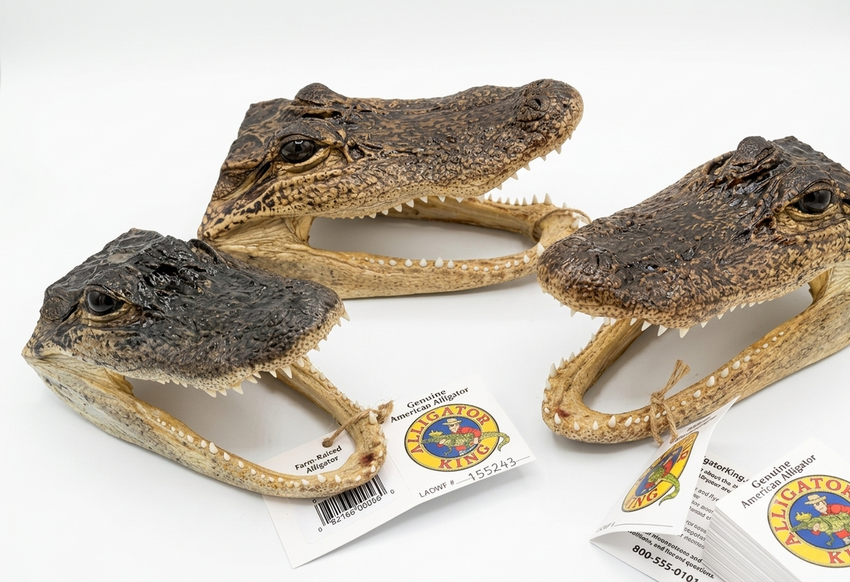Genuine Louisiana Alligator Head – Natural Taxidermy Specimen