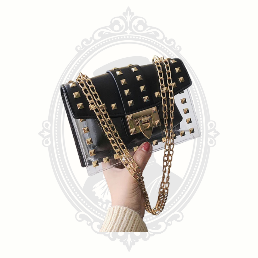 Claudia G Betty Clear Studded Shoulder Bag 4 Colors | Stadium Approved Crossbody