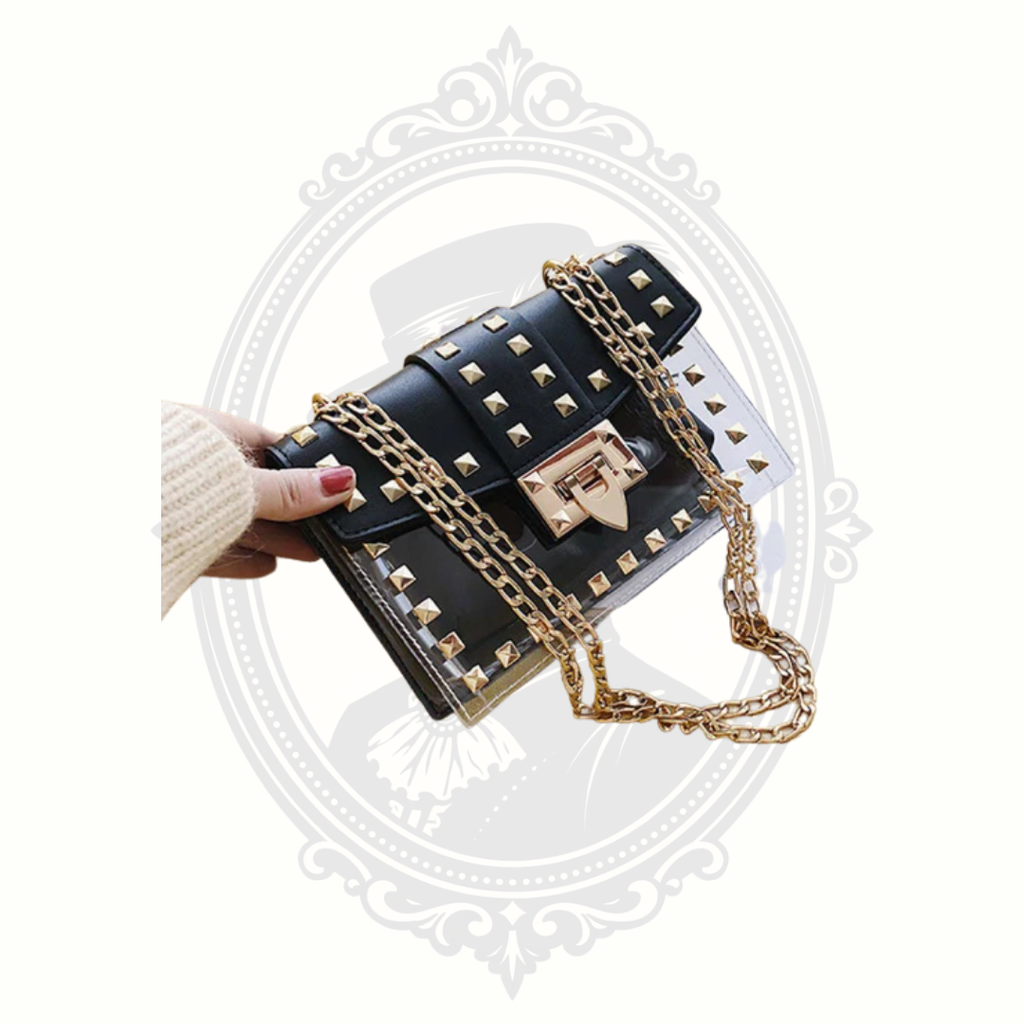 Claudia G Betty Clear Studded Shoulder Bag 4 Colors | Stadium Approved Crossbody