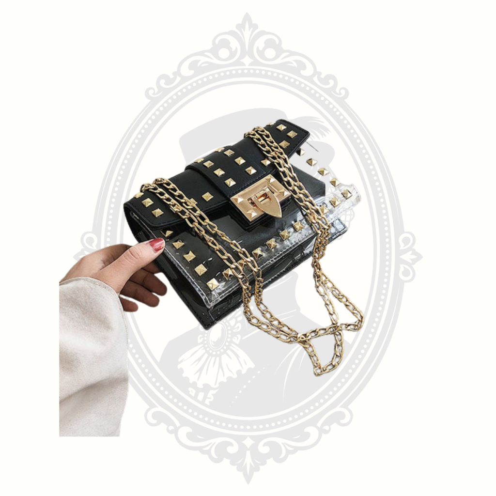 Claudia G Betty Clear Studded Shoulder Bag 4 Colors | Stadium Approved Crossbody