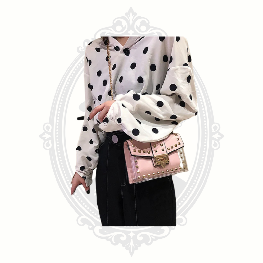 Claudia G Betty Clear Studded Shoulder Bag 4 Colors | Stadium Approved Crossbody