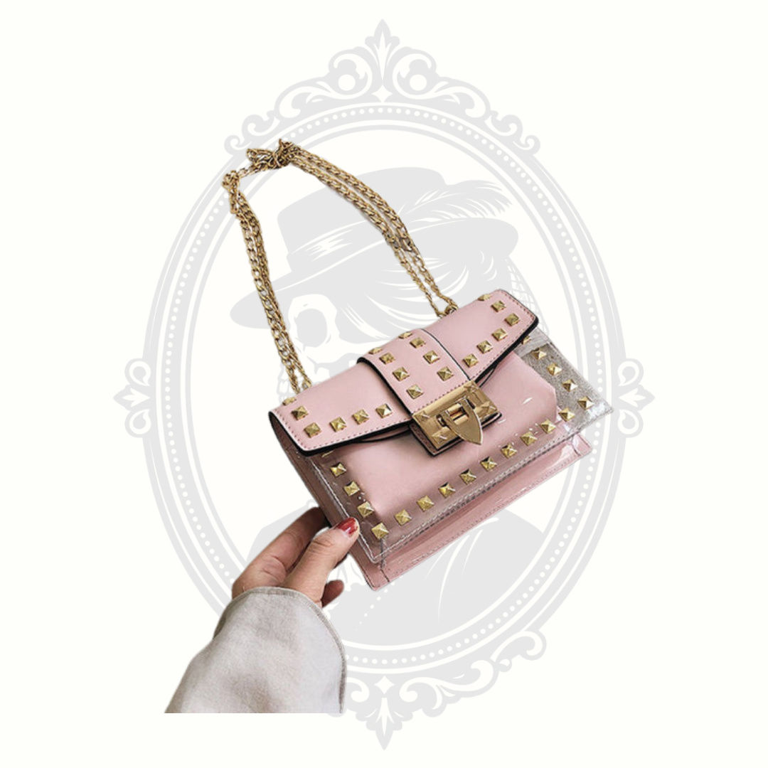 Claudia G Betty Clear Studded Shoulder Bag 4 Colors | Stadium Approved Crossbody