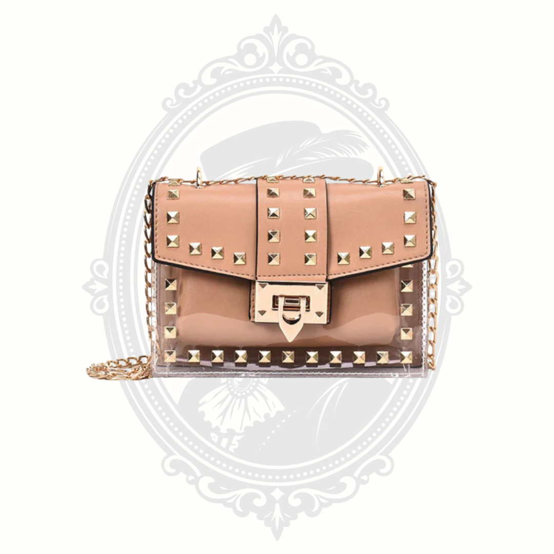 Claudia G Betty Clear Studded Shoulder Bag 4 Colors | Stadium Approved Crossbody