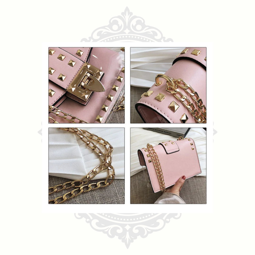 Claudia G Betty Clear Studded Shoulder Bag 4 Colors | Stadium Approved Crossbody