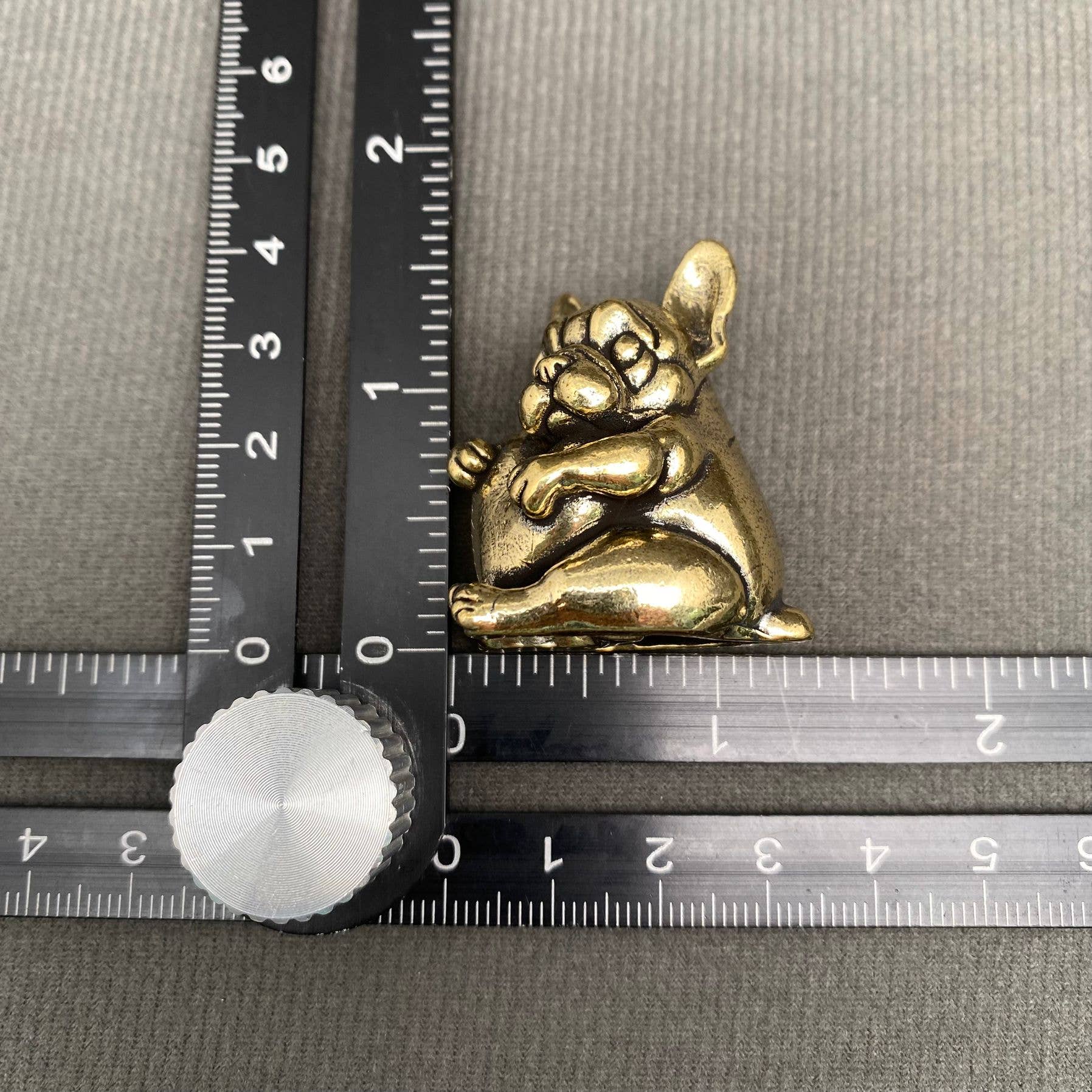 Brass Heart Bulldog Crafts Decoration Desktop Ornaments