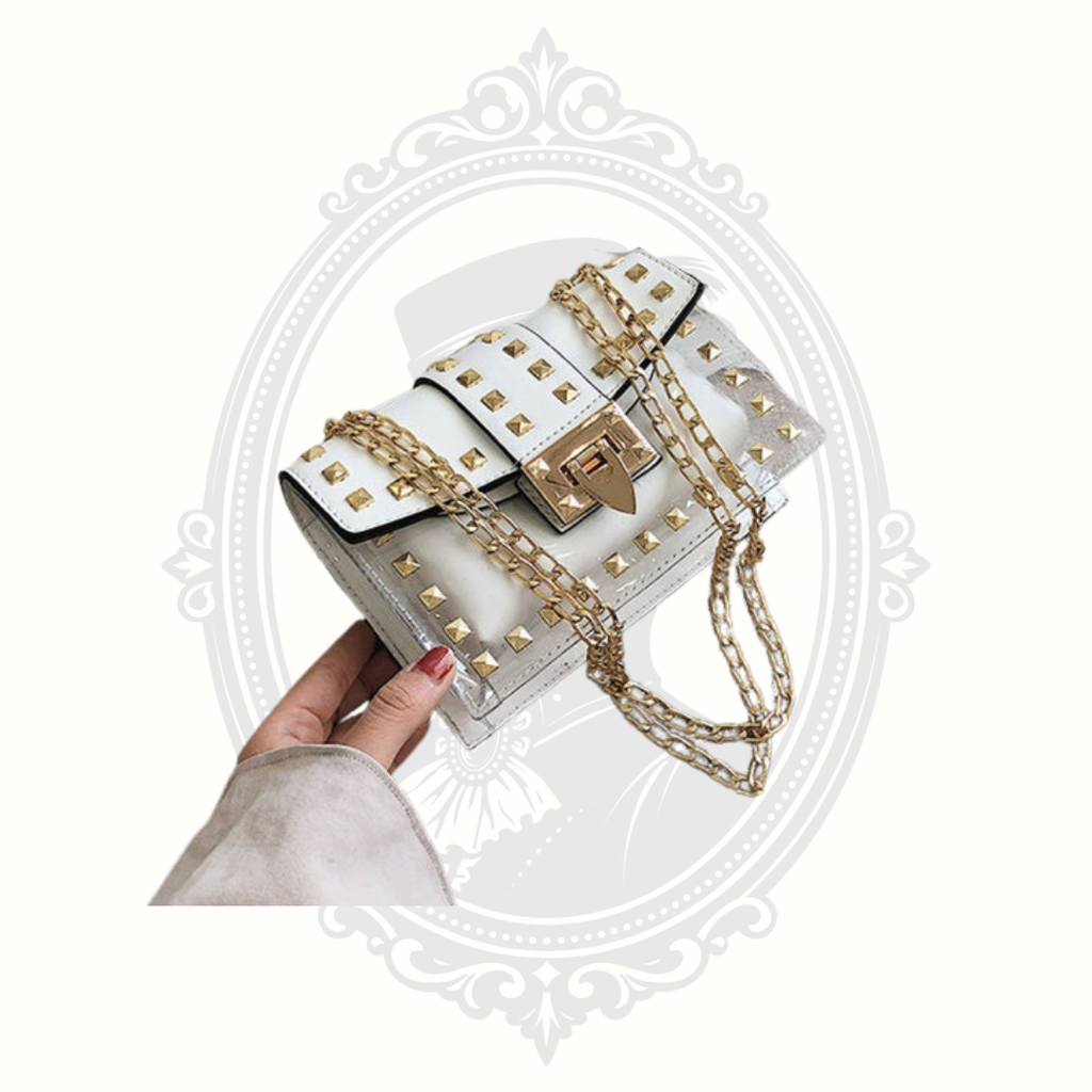 Claudia G Betty Clear Studded Shoulder Bag 4 Colors | Stadium Approved Crossbody