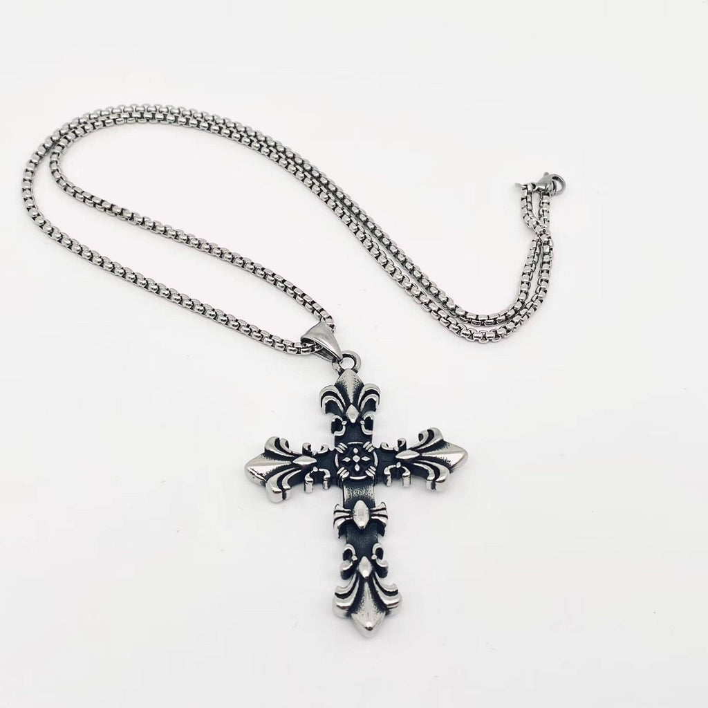 Stainless Steel Crocore Cross Charm  Necklace - MJ/MNP