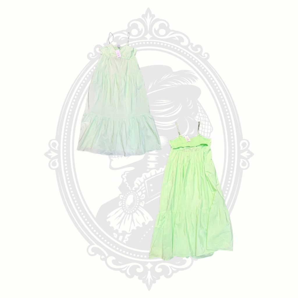 A New Day Lime Green Tiered Maxi Dress with Pockets | NWT | XL