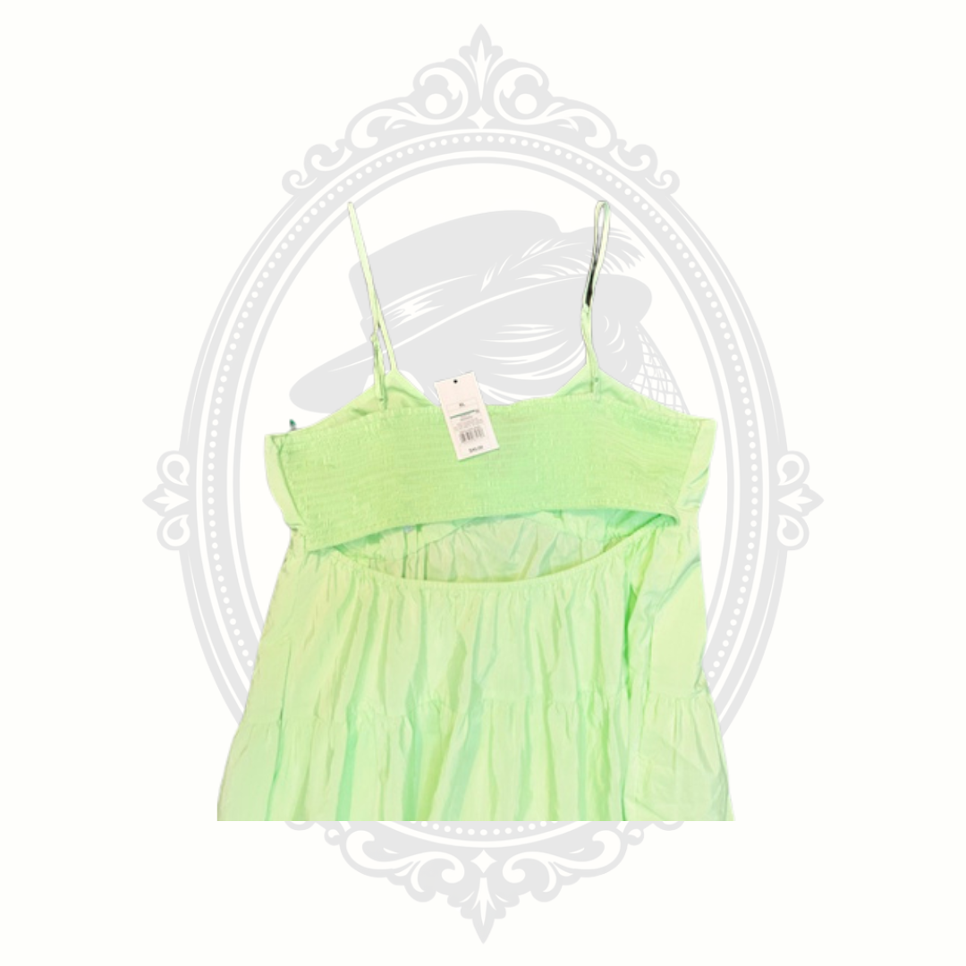A New Day Lime Green Tiered Maxi Dress with Pockets | NWT | XL