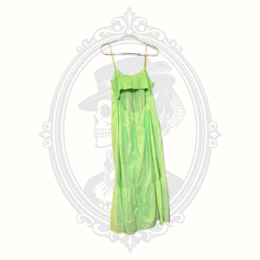 A New Day Lime Green Tiered Maxi Dress with Pockets | NWT | XL