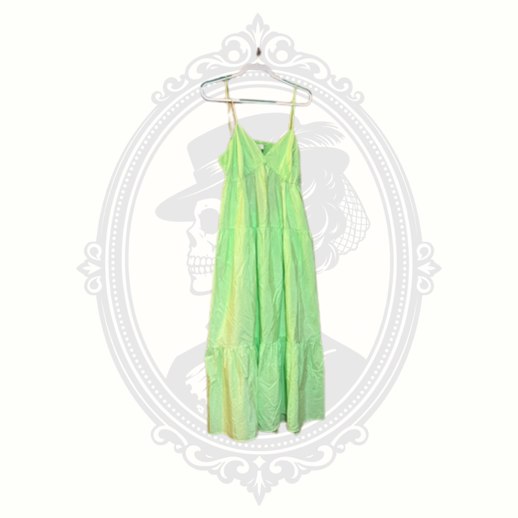 A New Day Lime Green Tiered Maxi Dress with Pockets | NWT | XL