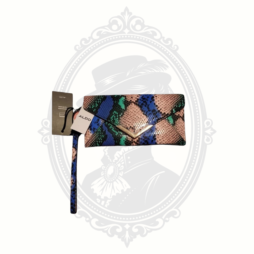 ALDO Elizabeta Envelope Wristlet Wallet – Autumn/Winter 2020 – NWT – Snake Print PU