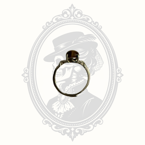 Adjustable Tiger's Eye Cabochon Ring in Silver Tone