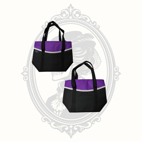 Adventuridge Essentials Purple & Black Insulated Lunch Tote Cooler Bag