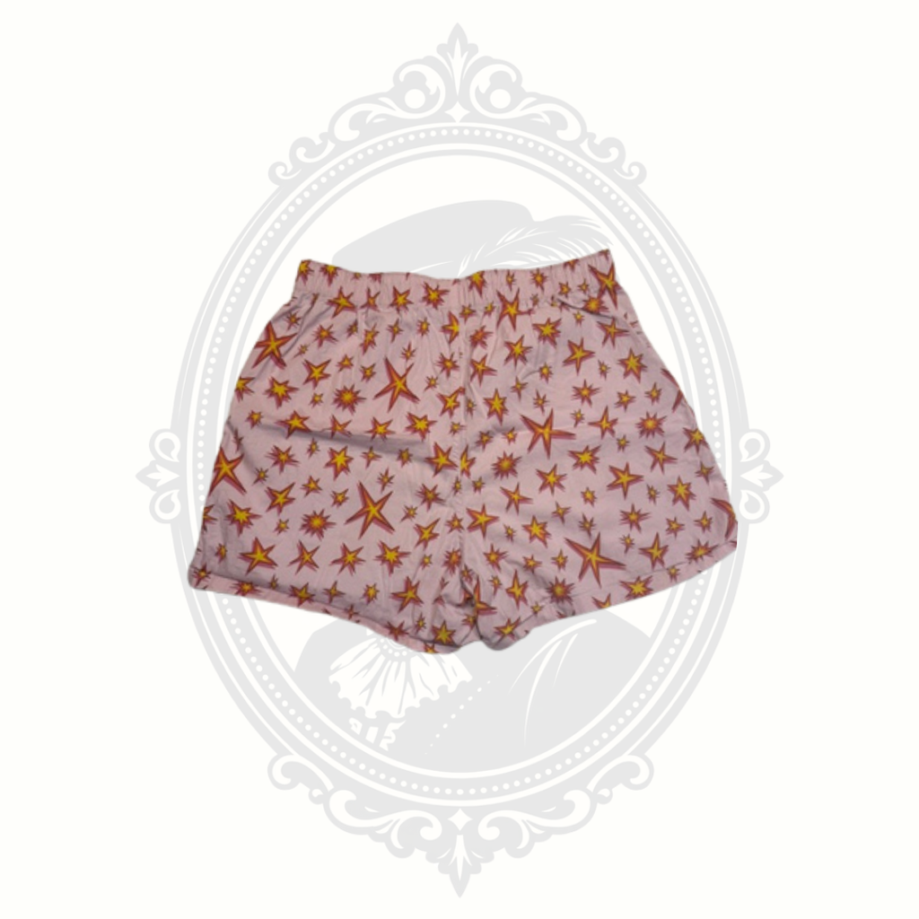 American Eagle Pink Star Print Woven Boxer Shorts Men's Small 29-31 Cotton