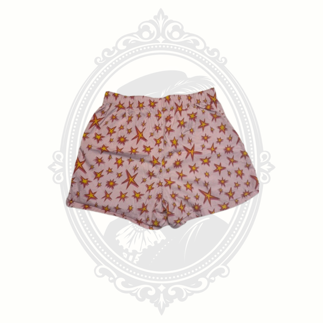 American Eagle Pink Star Print Woven Boxer Shorts Men's Small 29-31 Cotton