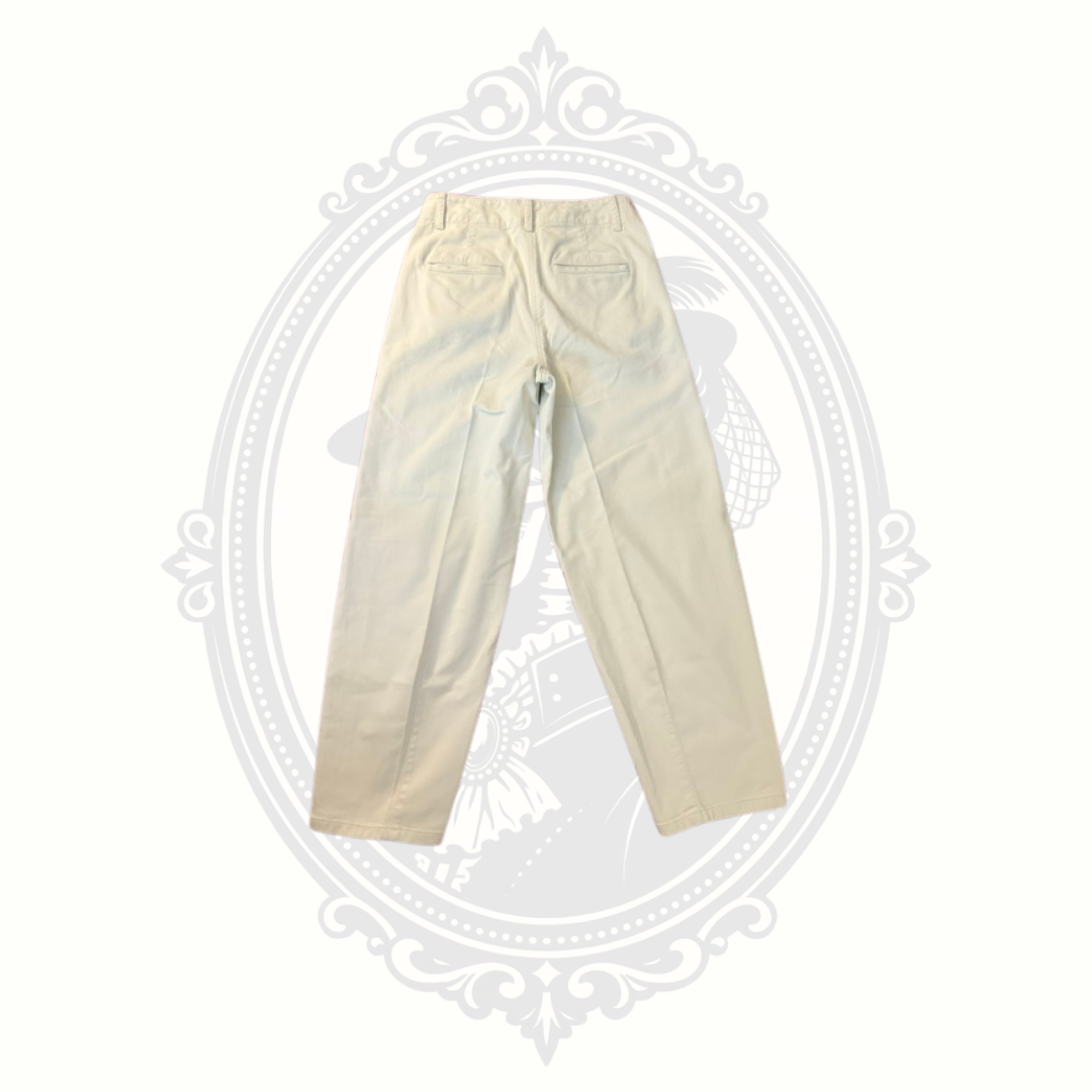 Ann Taylor Weekend Women's Size 0 Ivory Straight Leg Cotton Pants