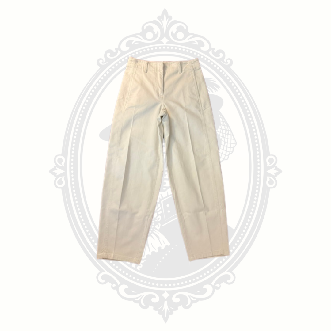 Ann Taylor Weekend Women's Size 0 Ivory Straight Leg Cotton Pants