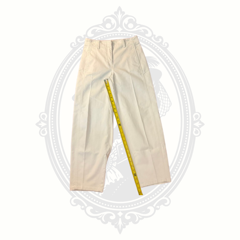 Ann Taylor Weekend Women's Size 0 Ivory Straight Leg Cotton Pants