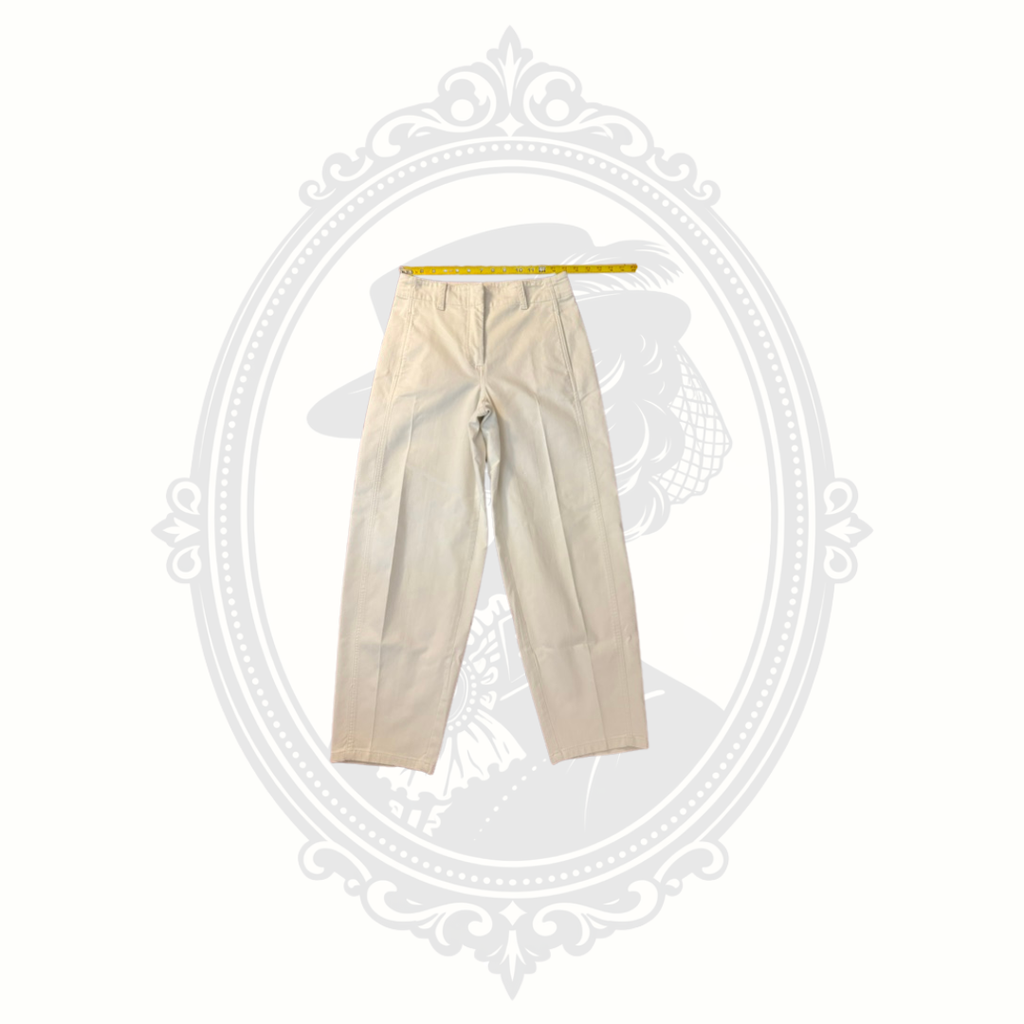 Ann Taylor Weekend Women's Size 0 Ivory Straight Leg Cotton Pants