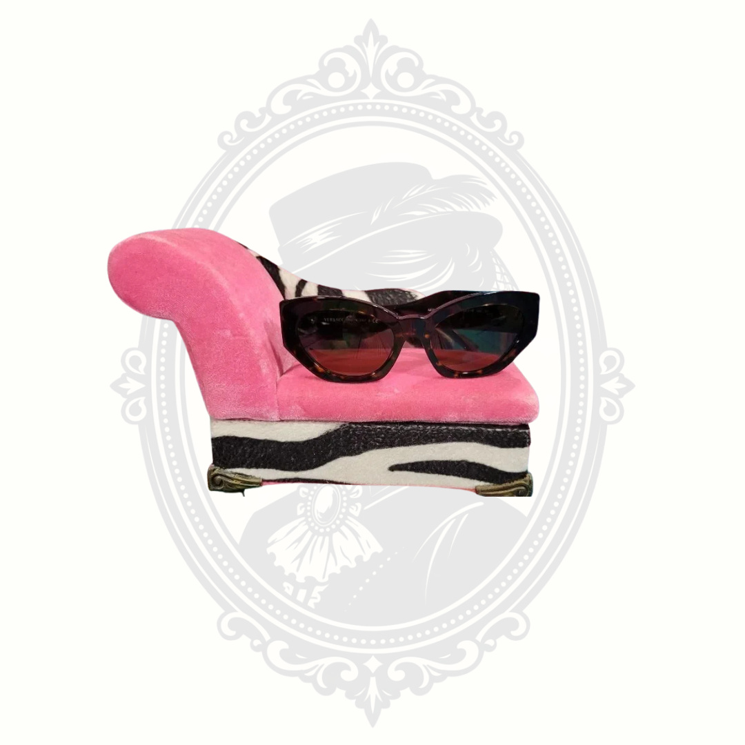 Authentic Versace VE4376B Medusa Crystal Cat Eye Sunglasses – Havana 108/73 – Made in Italy