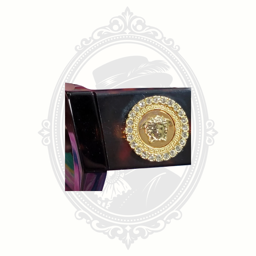 Authentic Versace VE4376B Medusa Crystal Cat Eye Sunglasses – Havana 108/73 – Made in Italy