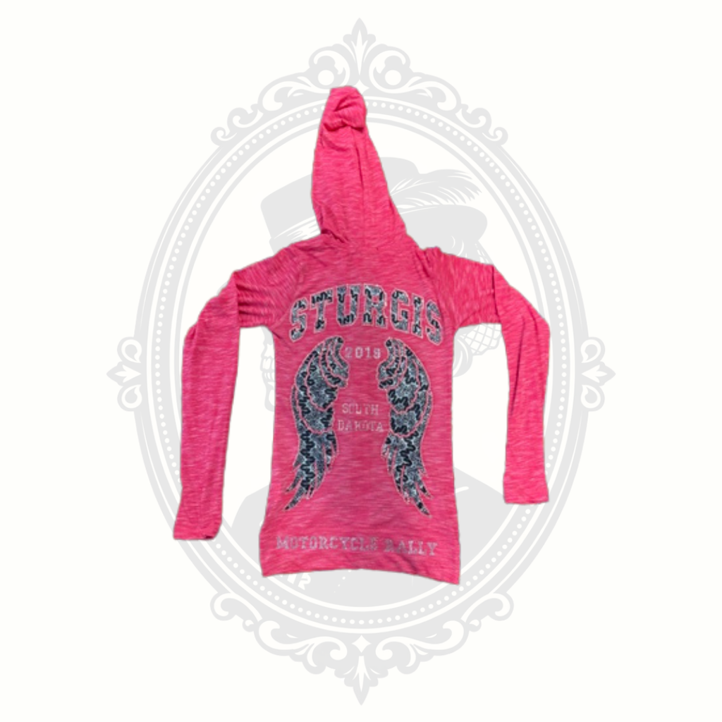 Sturgis South Dakota wing graphic hoodie back view