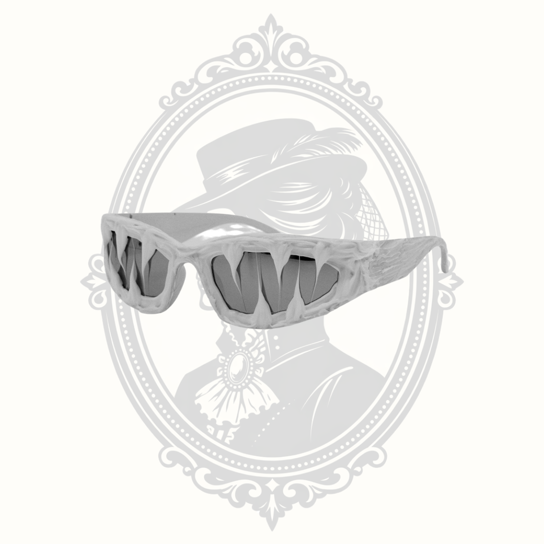 Gothic Dripping Frame Sunglasses – Black with Red Tinted Lenses UV380
