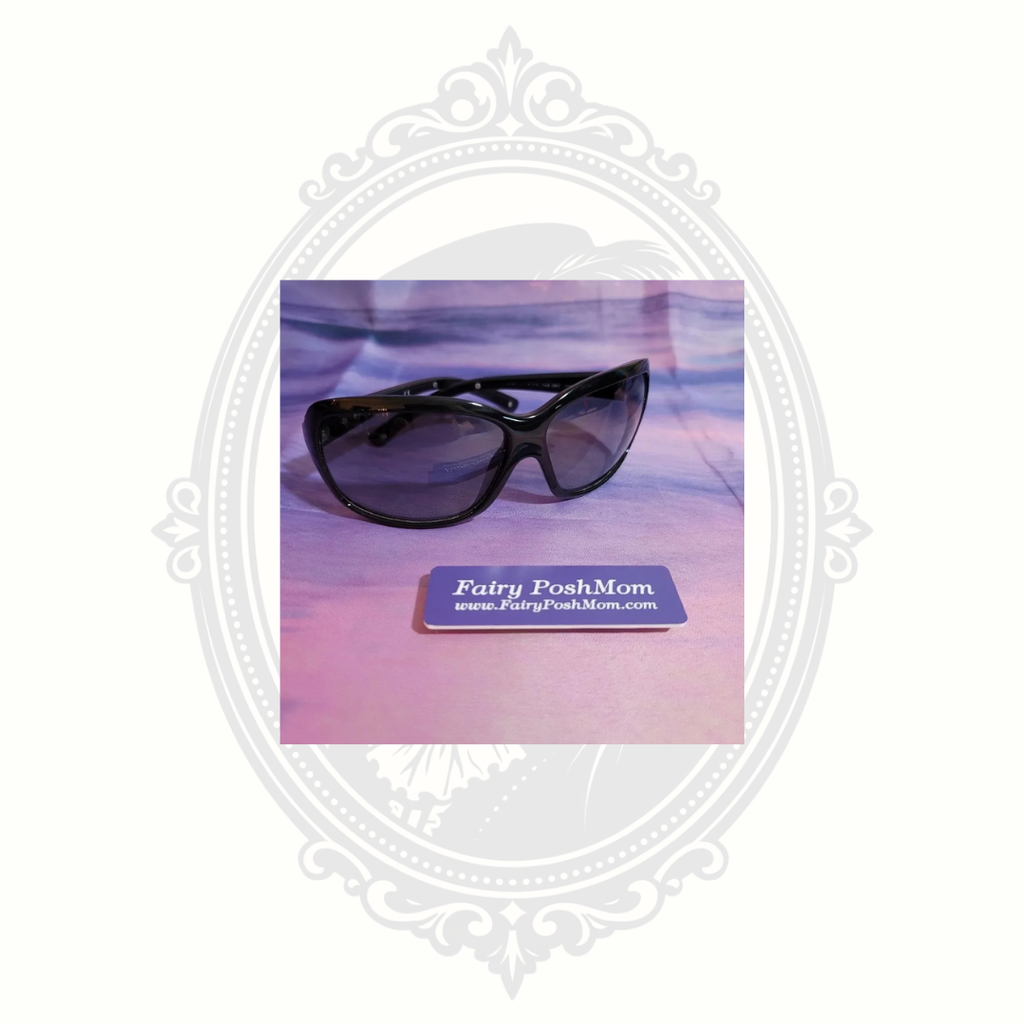 Authentic Prada Black Oversized Sunglasses with Original Case & Cleaning Cloth