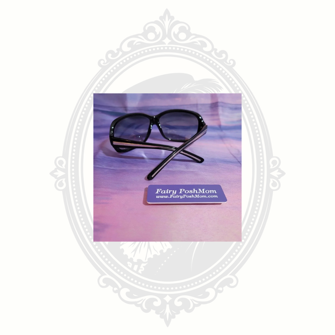 Authentic Prada Black Oversized Sunglasses with Original Case & Cleaning Cloth
