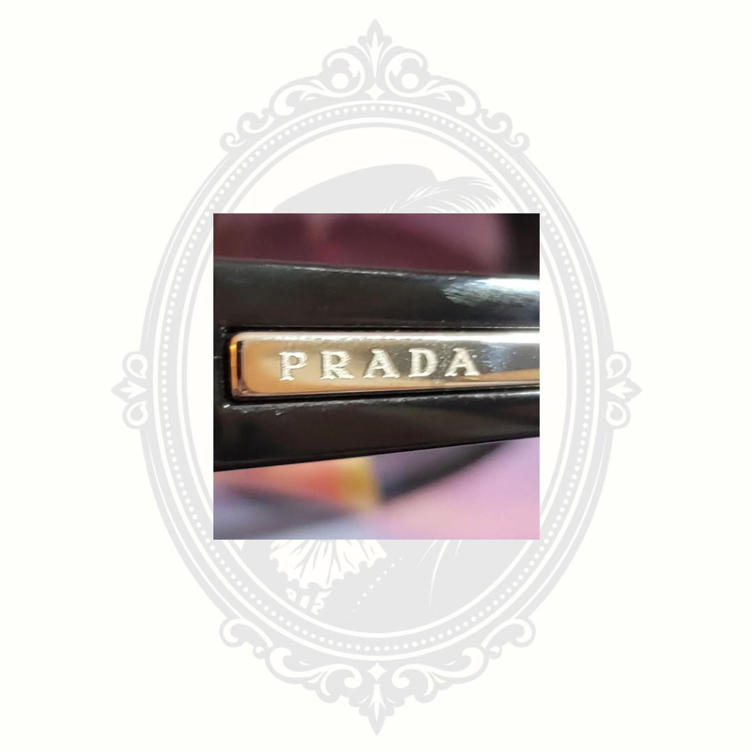 Authentic Prada Black Oversized Sunglasses with Original Case & Cleaning Cloth