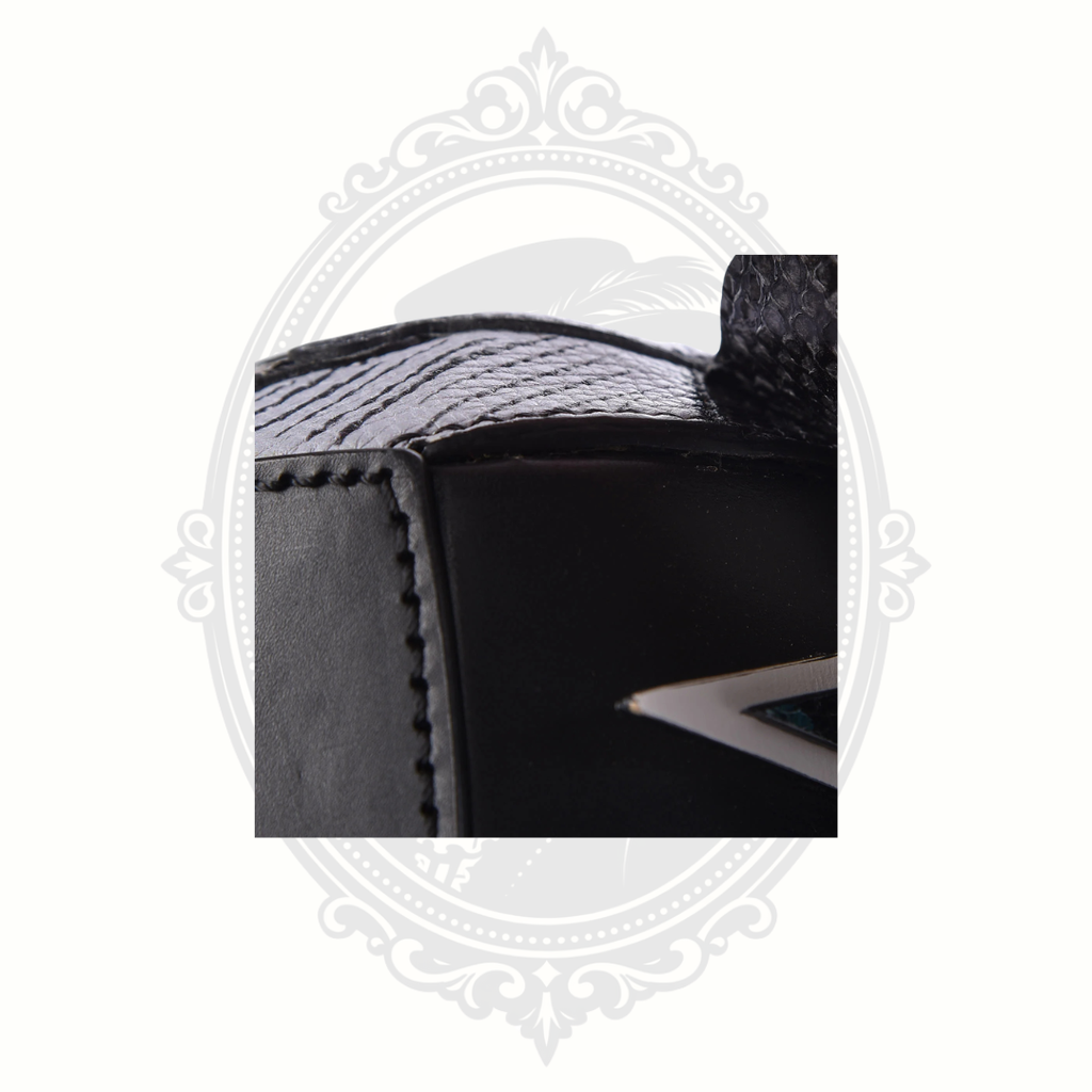 Authentic Burberry Snakeskin Pallas Helmet Bag – Black Horse Motif – Certified
