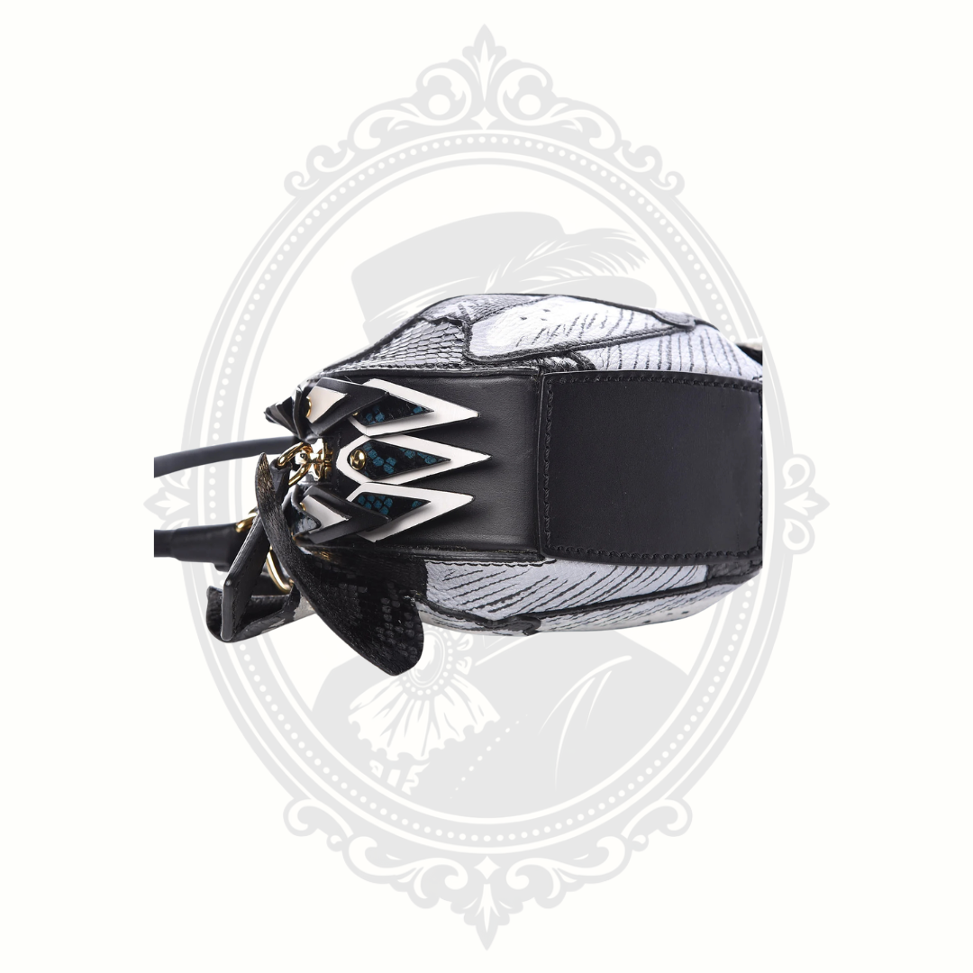 Authentic Burberry Snakeskin Pallas Helmet Bag – Black Horse Motif – Certified