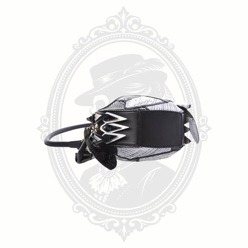 Authentic Burberry Snakeskin Pallas Helmet Bag – Black Horse Motif – Certified