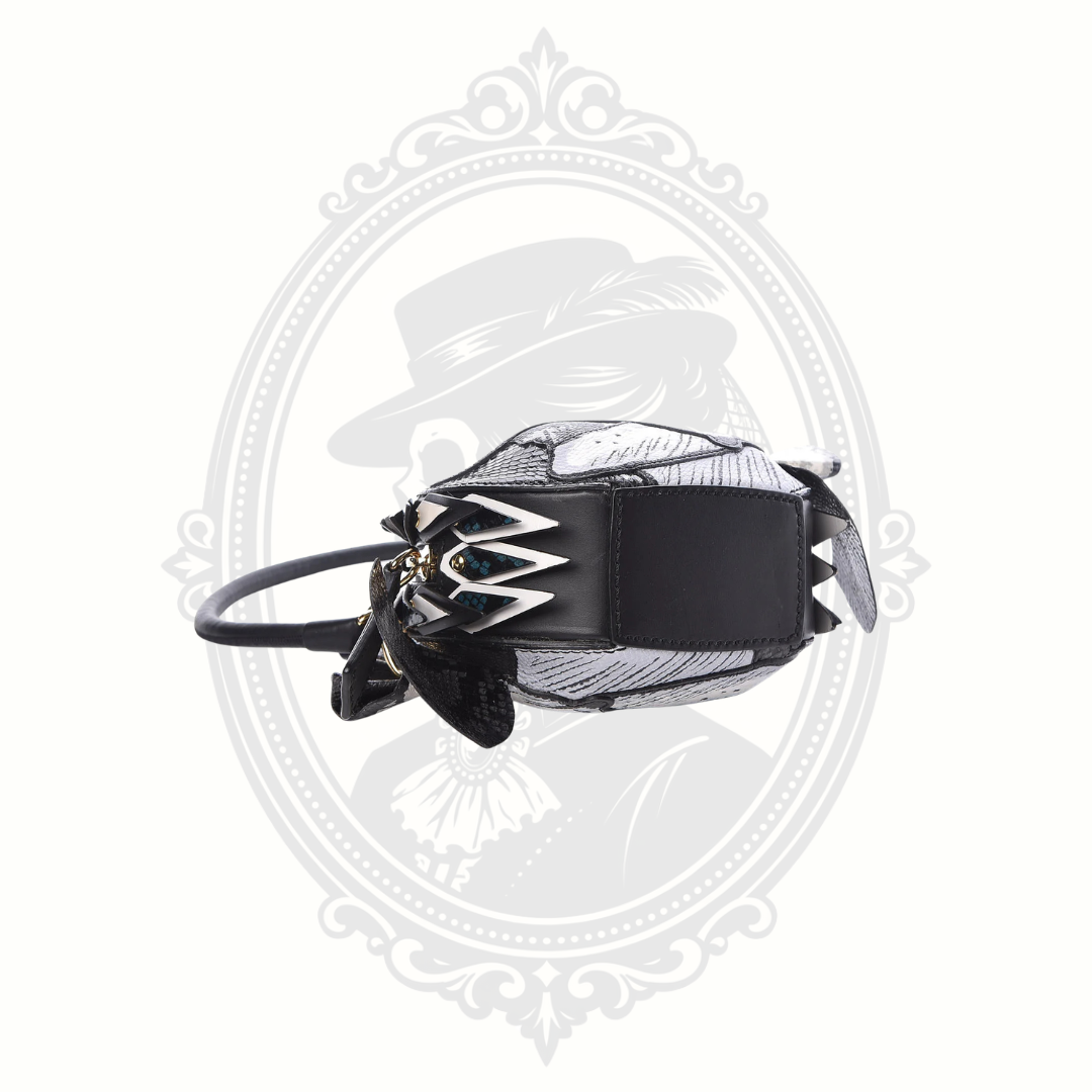 Authentic Burberry Snakeskin Pallas Helmet Bag – Black Horse Motif – Certified