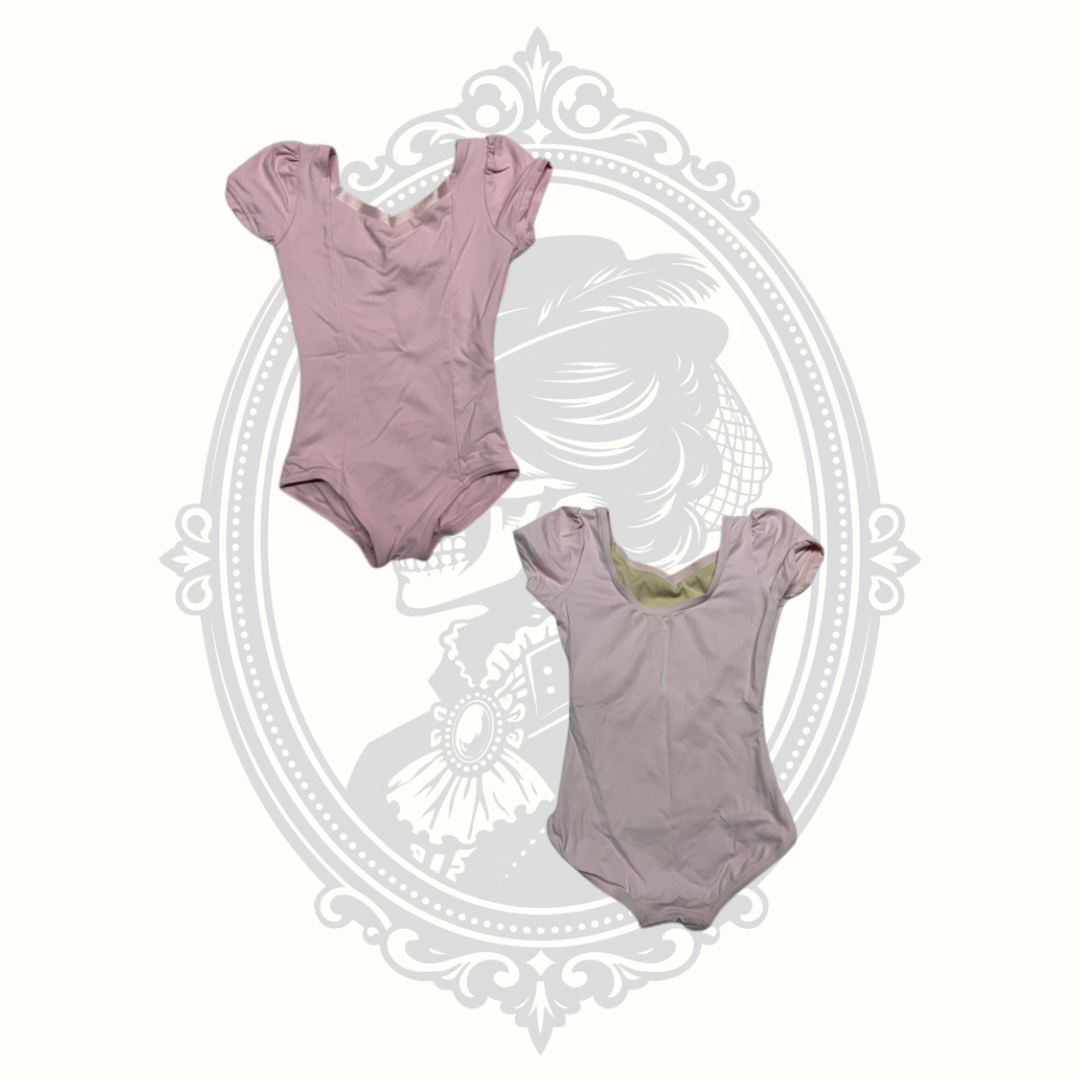 Capezio Toddler Pink Short Sleeve Ballet Dance Leotard Size L (11) / Toddler Large