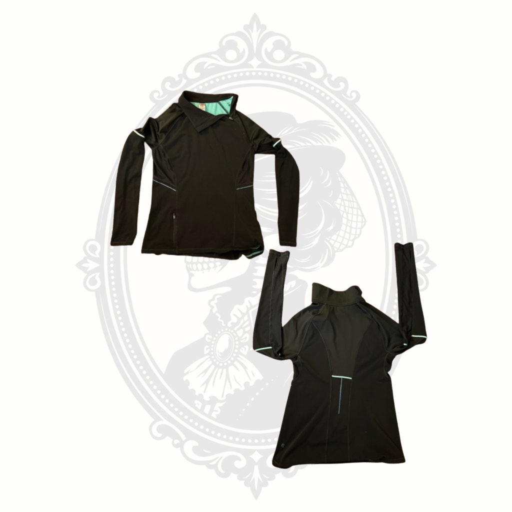 Champion C9 Women's Black Performance Mock Neck Running Top – Small – Reflective Athletic Shirt